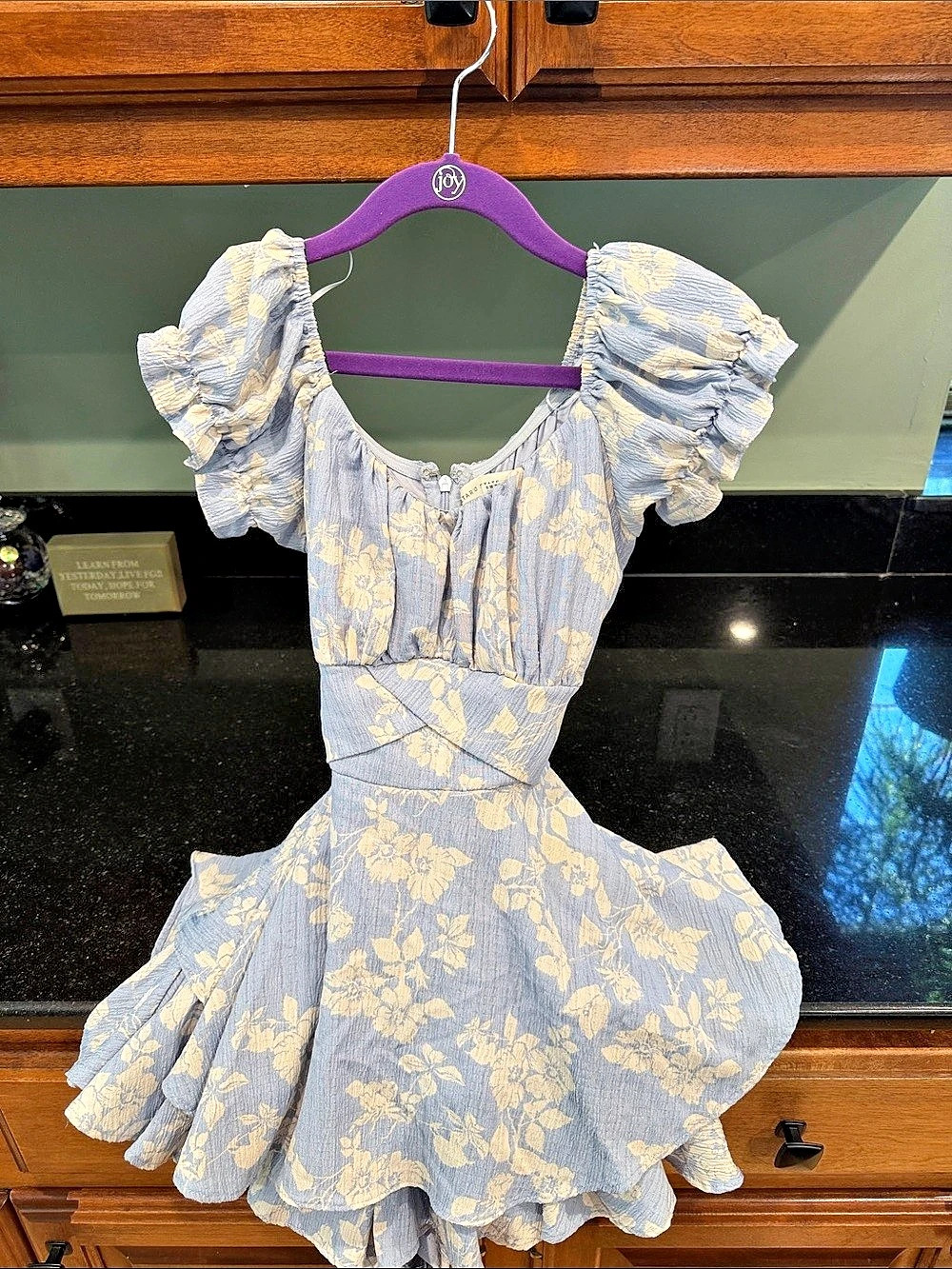 Altar’d State Floral Mini Dress in Blue & White Size XXS